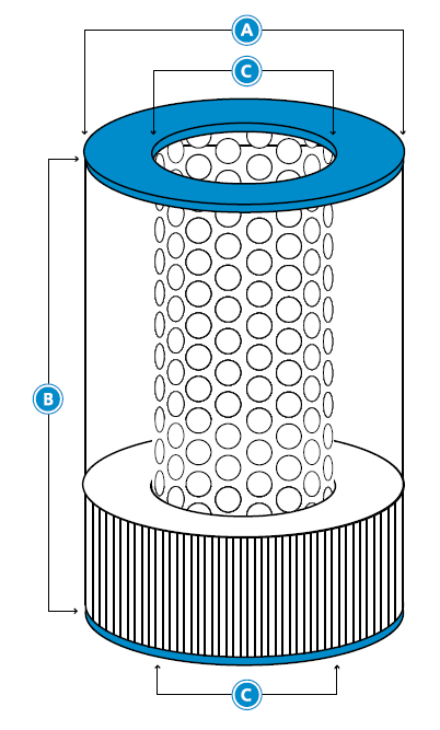 pool filter dimensions