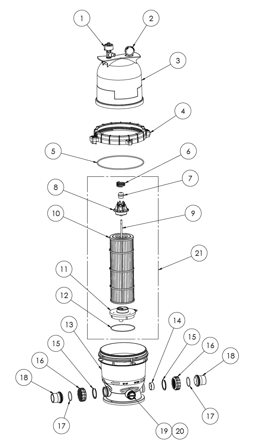 Pentair Easyclean™ D.E. Filter Parts