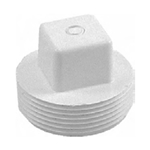 2In Male Threaded Plug White