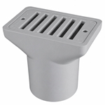 Grey Gutter Deck Drain