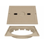 Tan Skimmer Cover & Collar Square