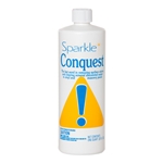 Sparkle Conquest pool stain remover quart bottle for removing metal and mineral stains in swimming pools