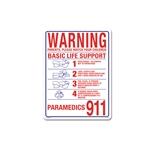 40367 | Warning Basic Life Support Pool Sign