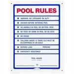 R230400 | Pool Rules Sign