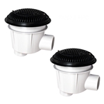 WG1154SBLKPAK2 | Main Drain Outlet Dual Suction with Plaster Collar Black