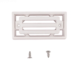 640-3000 | 2In X 4In 3-Bar Grate And Frame - White