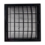 640-4721V | 12 x 12 Inch Grate and Frame Black