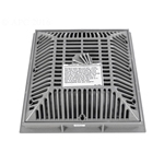 640-4797V | 9 x 9 Inch Grate and Frame Grey