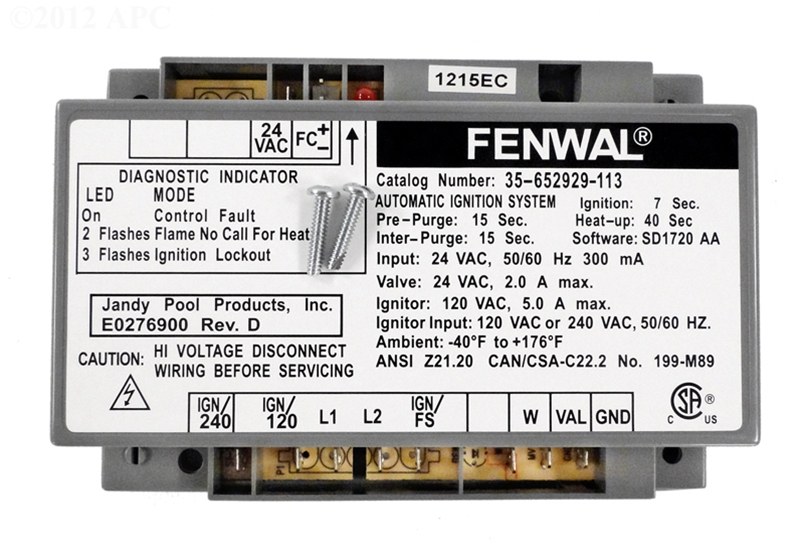 FENWAL 35-663904-113 Automatic Ignition System Jandy E0264200 
