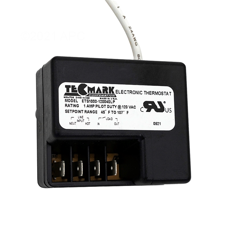 Tecmark Solid State Thermostat 5/16" bulb 48" SPST 115V 1A ETS1000-120040LP 