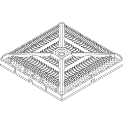 25508-120-011 | Square Main Drain Grate Only White