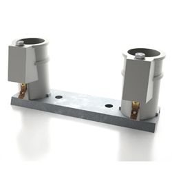 PC-4008-P | 4 Inch Pool Ladder Anchor Sockets on Bar