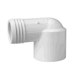 127-957 | PVC to Poly Elbow 1-1/2 Insert x 1-1/2 Socket