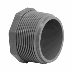 .25In Mpt Plug Schedule 80 Gray