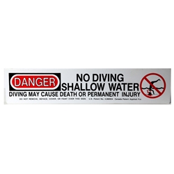 QP-3162 | Quaker No Diving Shallow Water Sign