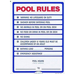 R230200 | California Pool Rules Sign