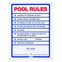 R230400 | Pool Rules Sign