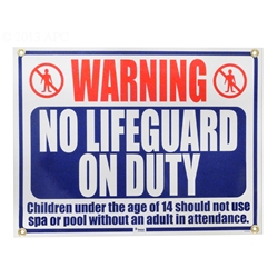 R230500 | No Lifeguard On Duty Sign