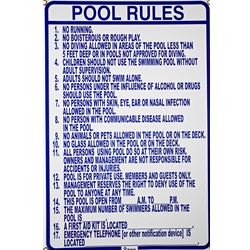 R234100 | North Carolina Pool Rules Sign