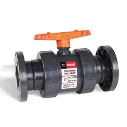 TB1600FE | 6" Pvc Tu Safe Block Ball  Valve Flg W/Epdm