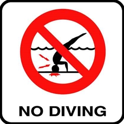 V621500 | No Diving Sticker 6 x 6 Decal