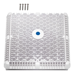 WAV12WR101 | 12 Inch Square Wave Suction Outlet Cover White