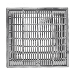 640-4727V | 12 x 12 Inch Grate and Frame Grey