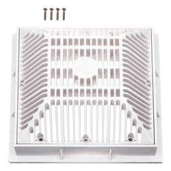 640-4790V | 9 x 9 Inch Grate and Frame White