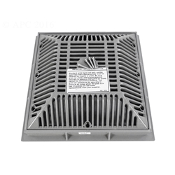 640-4797V | 9 x 9 Inch Grate and Frame Grey