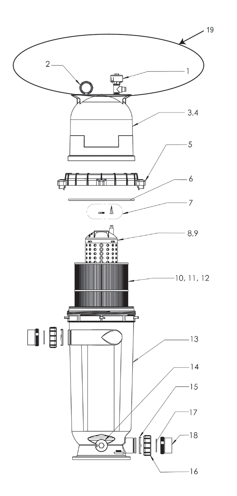 Pentair Clean & Clear® RP Filter Parts For Fiberglass Reinforced