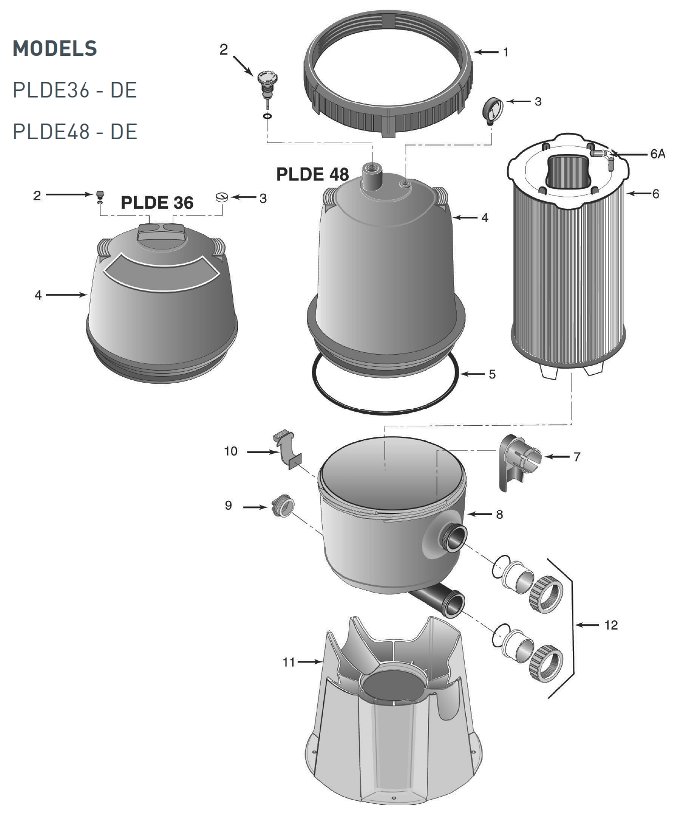 StaRite System 2 PLDE Series Modular DE Filter Parts