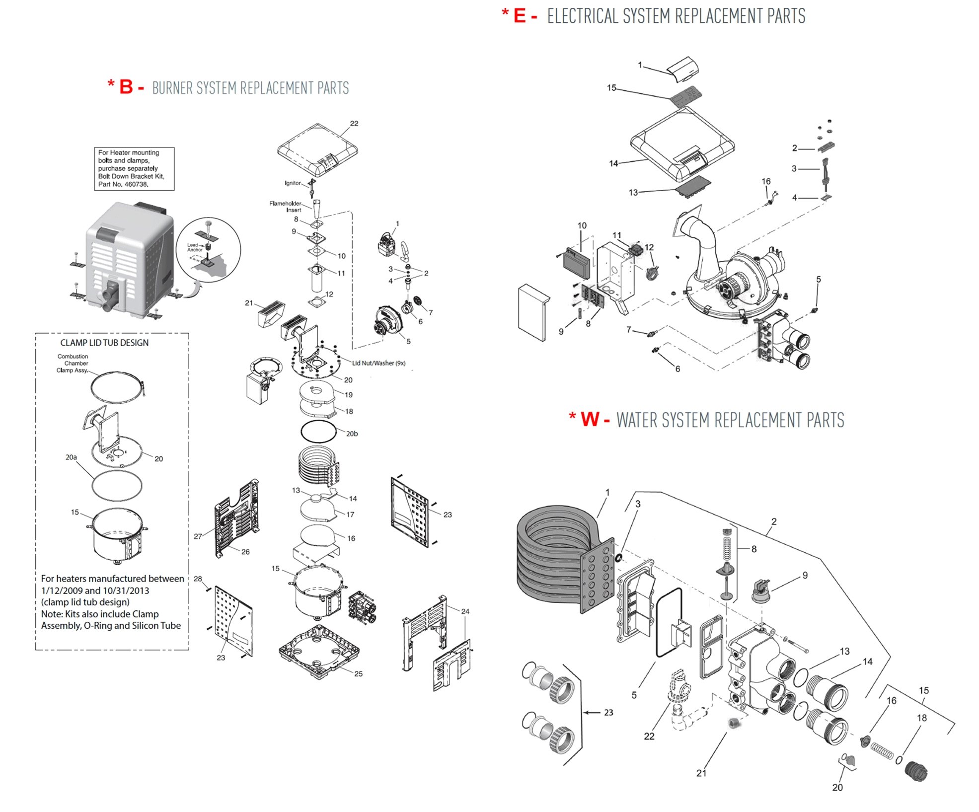 Pentair Mastertemp Heater Parts