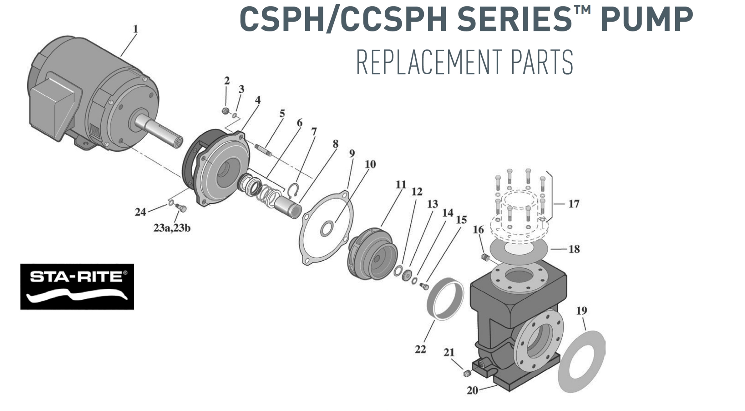 Sta Rite Csph Ccsph Series Pool Pump Parts.